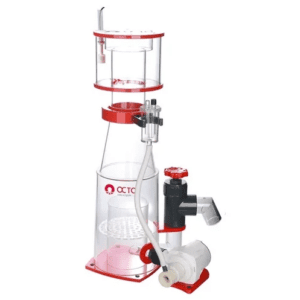 Reef Octopus Elite 150 INT Protein Skimmer with VarioS DC pump, wine-glass body, and auto shut-off float switch for advanced reef tank filtration.