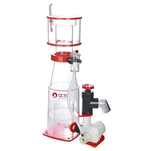 Reef Octopus Elite 150 INT Protein Skimmer with VarioS DC pump, wine-glass body, and auto shut-off float switch for advanced reef tank filtration.