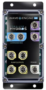 HYDROS Wave Engine V2 Pump Controller for aquarium pump management and flow control, powering up to 4 pumps from different brands.