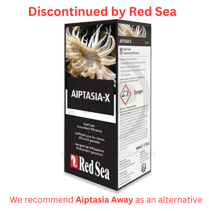 Red Sea Aiptasia X Kit 60ml with syringe and applicator tips for safe and precise Aiptasia anemone treatment.