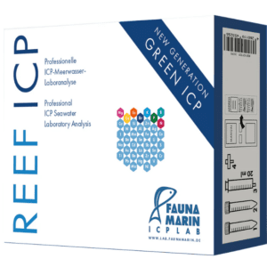 Fauna Marin Reef ICP Test kit for reef aquariums, offering high-precision ICP-OES water analysis to monitor essential elements and maintain coral health.