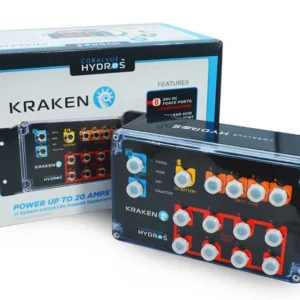 HYDROS Kraken 24V Power Center with eight Force Ports, 24V outputs, and smart Hydros system control.