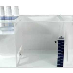 Adapts to aquarium filtration systems, with quiet causing compartments. Spill-over in micron bag.