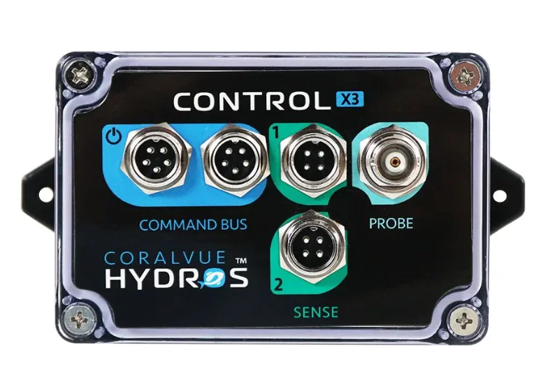 HYDROS Control X3 aquarium controller for pH monitoring, sensor support, and seamless aquatic system management.