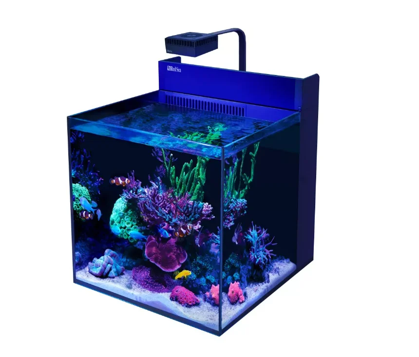 Red Sea Max Nano G2 XL Aquarium with ultra-clear glass, Wi-Fi-controlled ReefLED 50 lighting, and a NanoMat-ready rear sump for superior reef management.