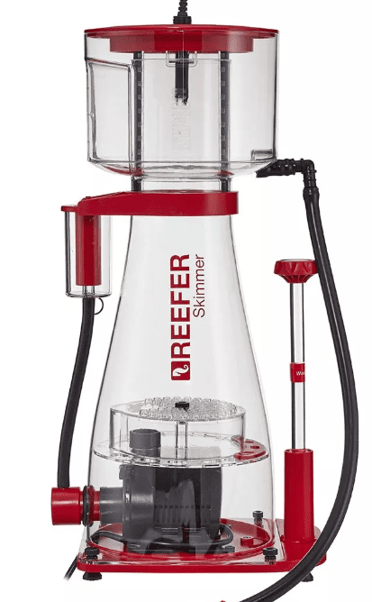 Red Sea Reefer Skimmer 900 with DC Pump, featuring self-leveling technology and a Sicce PSK DC-1200 pump for efficient aquarium filtration.