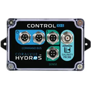 HYDROS Control X3-S smart aquarium controller with sensor and probe ports for reef tank automation.