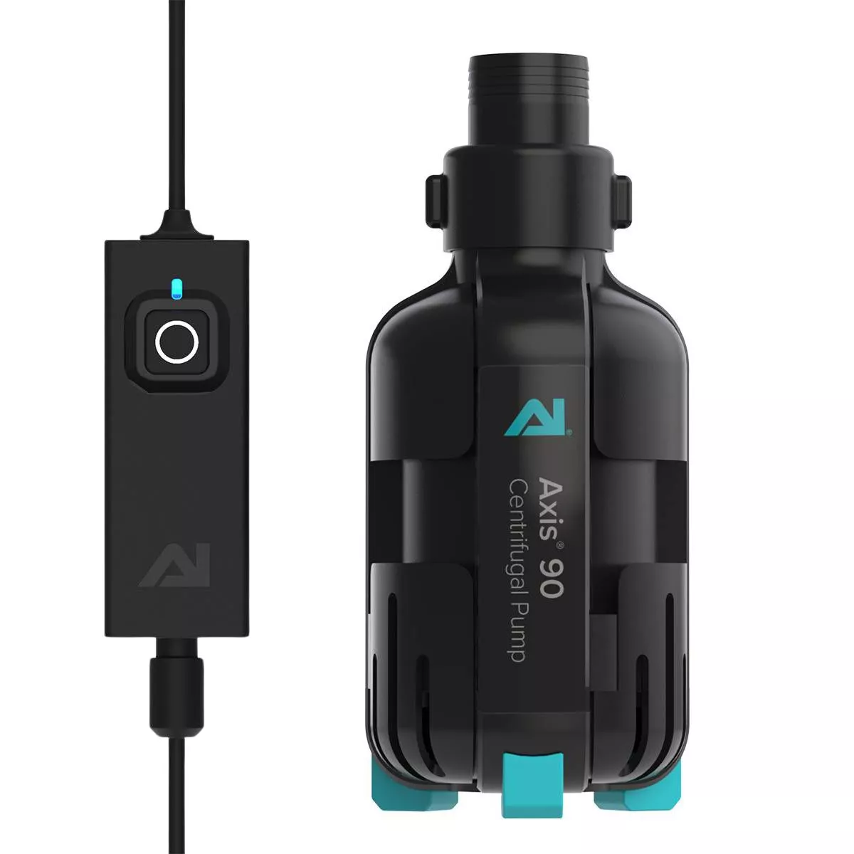 Aquaillumination AI Axis 90 submersible centrifugal aquarium pump with quiet performance and app control.