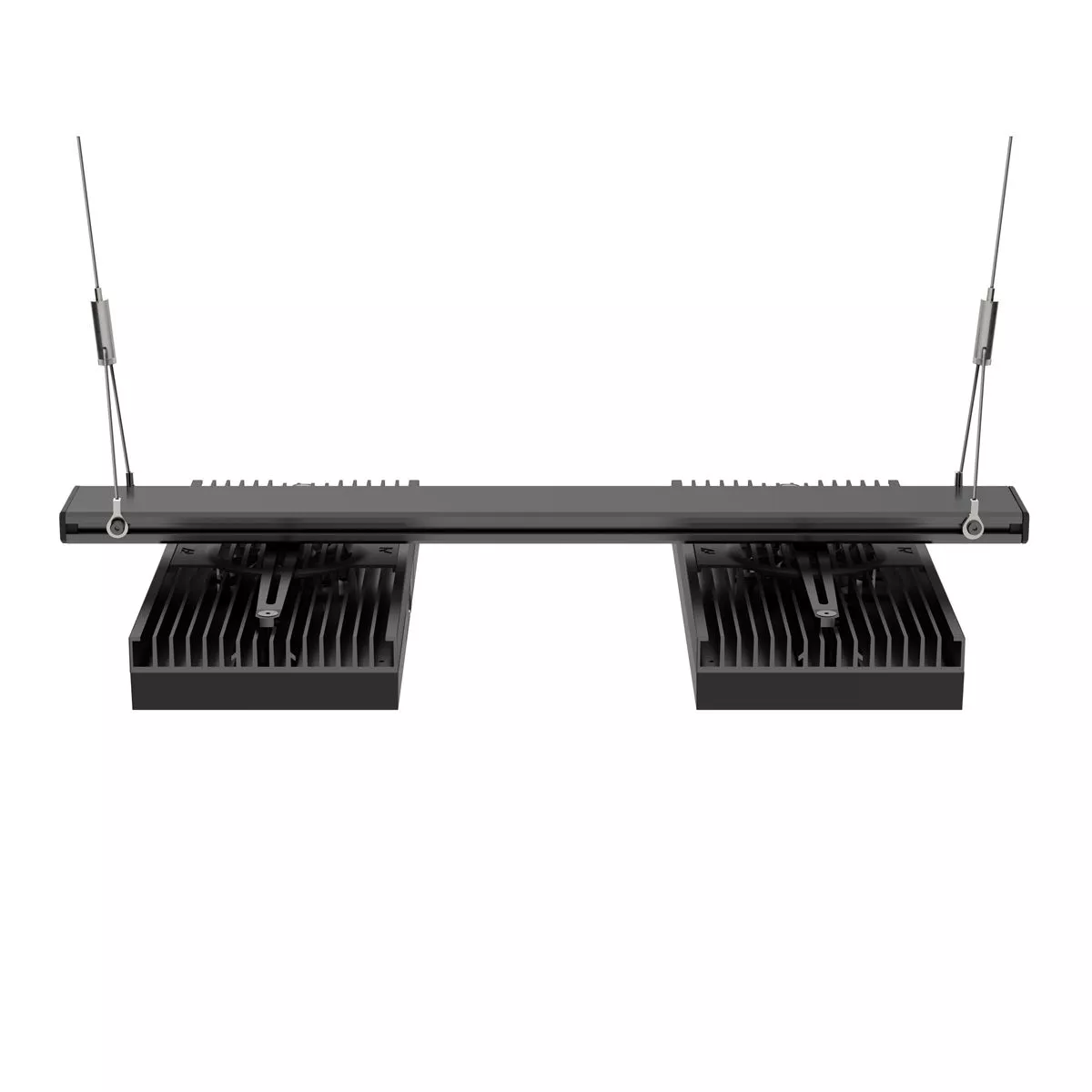 AquaIllumination HMS Hanging Kit mounted with Hydra LED lights over a reef aquarium.