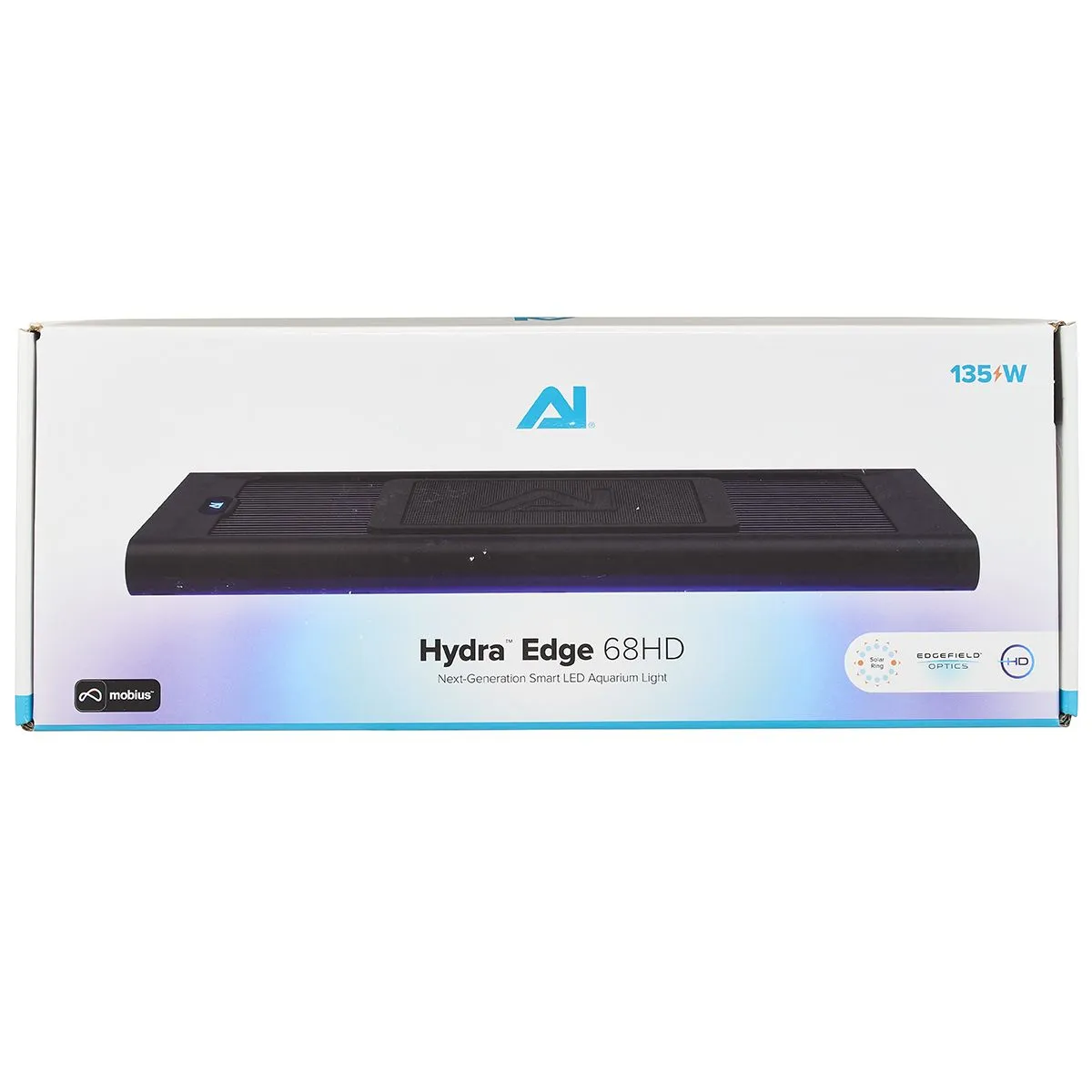 Aquaillumination Hydra Edge 68HD LED with coral growth lighting and wide-spectrum shimmer.