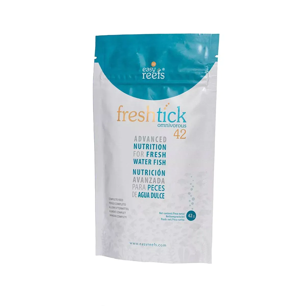 Easy Reefs Freshtick Omnivorous Fish Food high-protein blocks for freshwater fish.