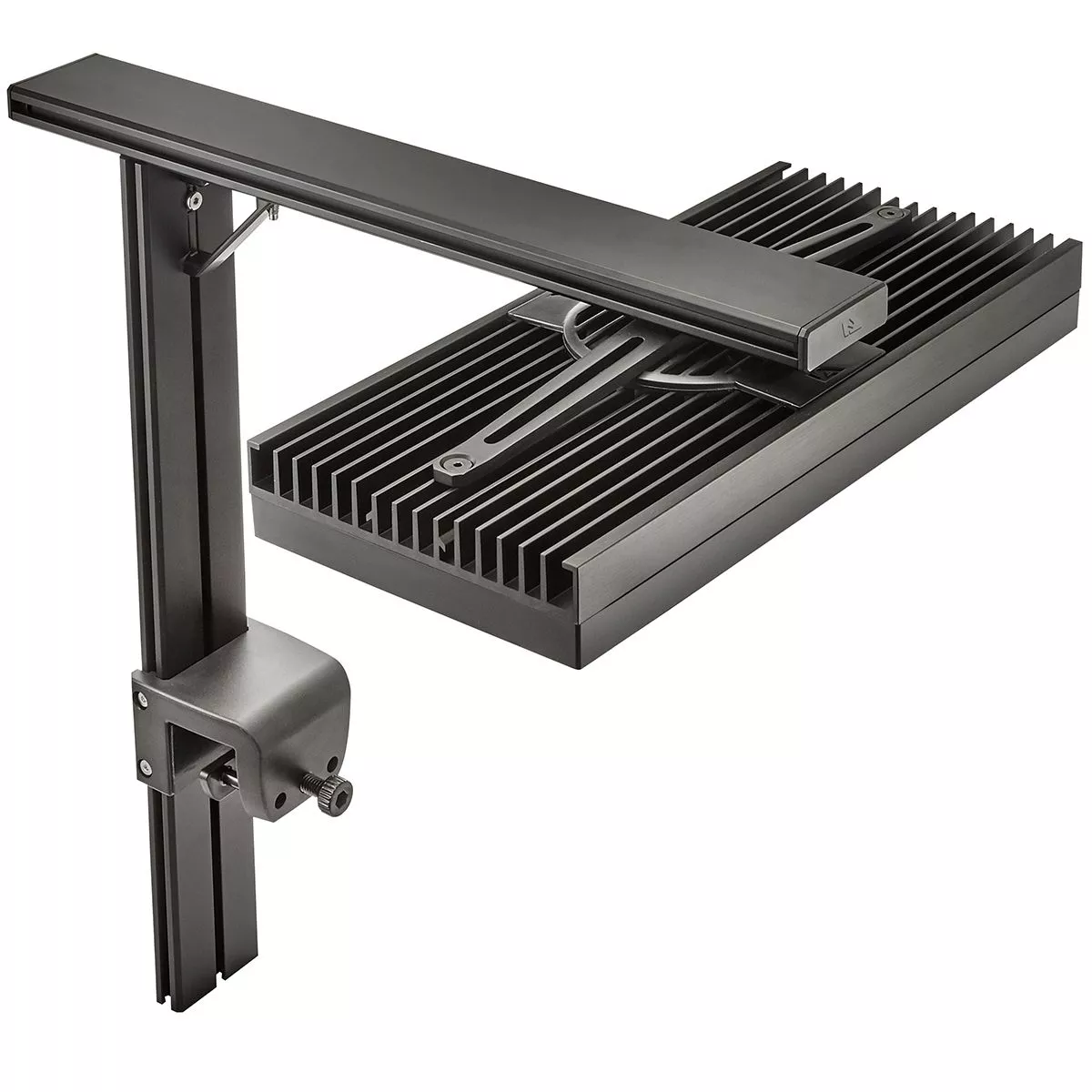 AquaIllumination HMS Single Light Mount Kit with arm and bracket for the Hydra 64 and 32 LED lights on rimless aquariums.