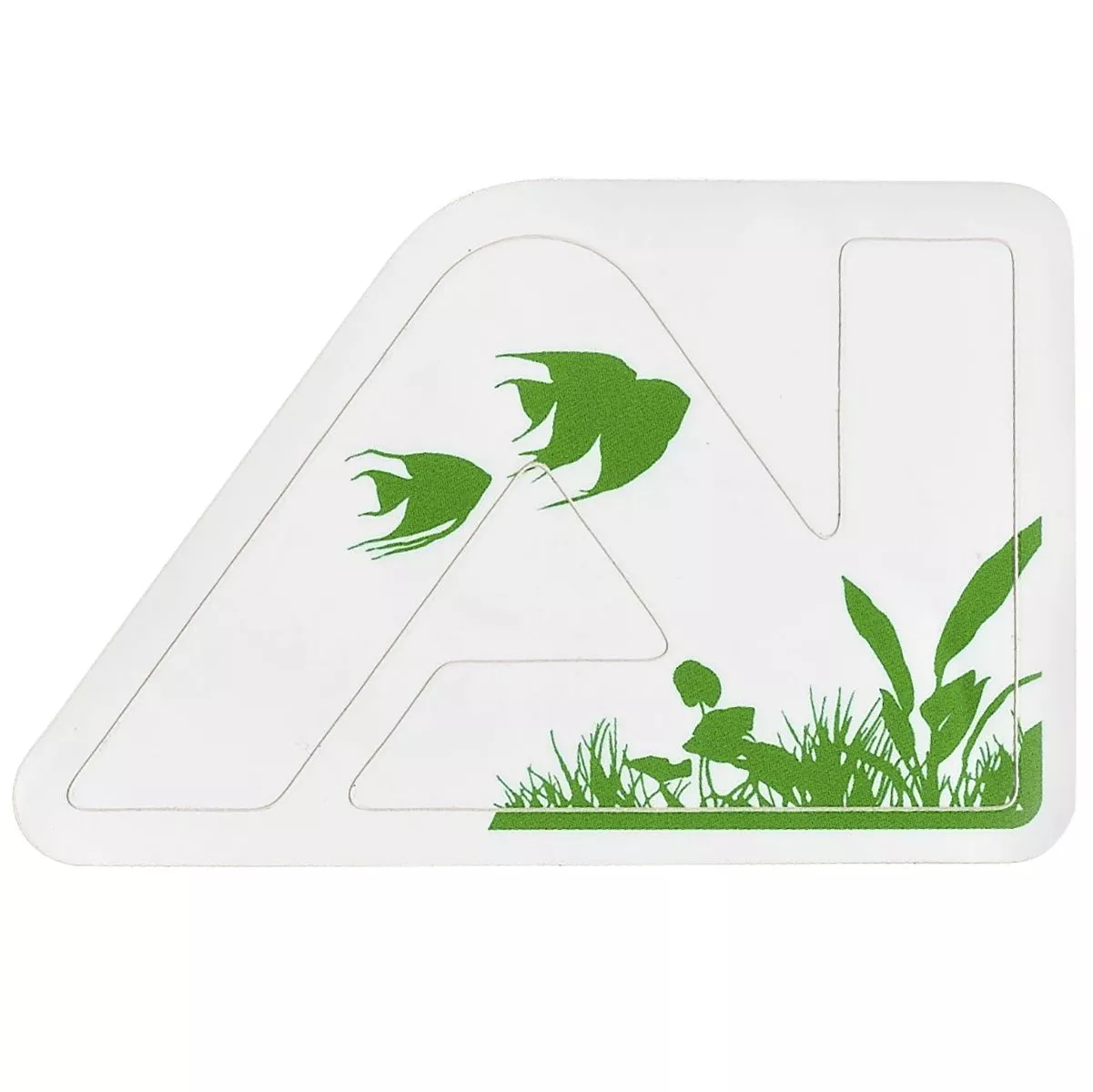 AI Freshwater Sticker with planted tank design and freshwater fish.