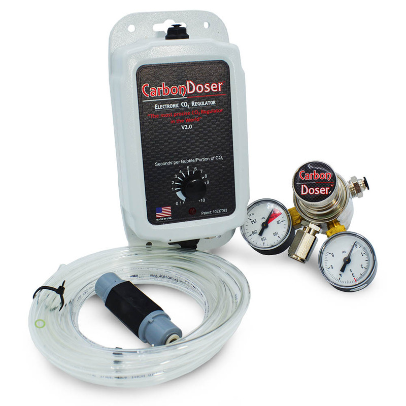CarbonDoser Electronic CO2 Regulator V2.0 mounted with tubing for planted tank or calcium reactor setup