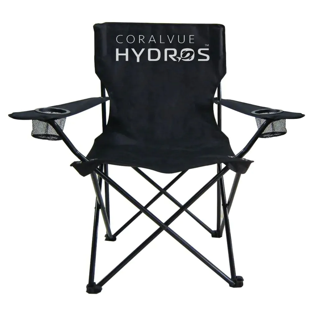 HYDROS folding outdoor chair with cup holders ideal for the outfoors, aquarium-viewing, and more