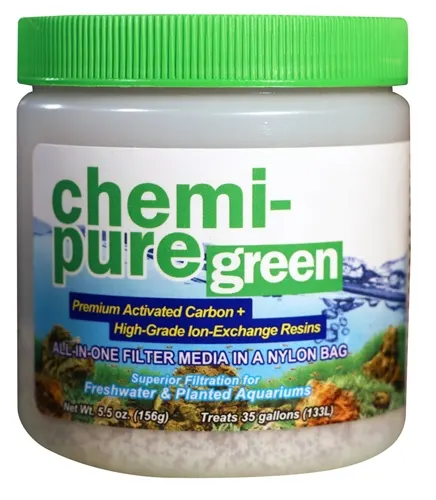 Boyd Enterprises Chemi-Pure Green 5.5 oz planted aquarium filter media in nylon pouch