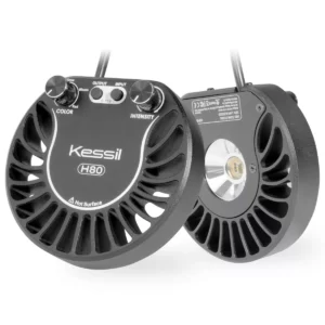 Kessil H80 Tuna Flora LED Light mounted over refugium for chaetomorpha growth