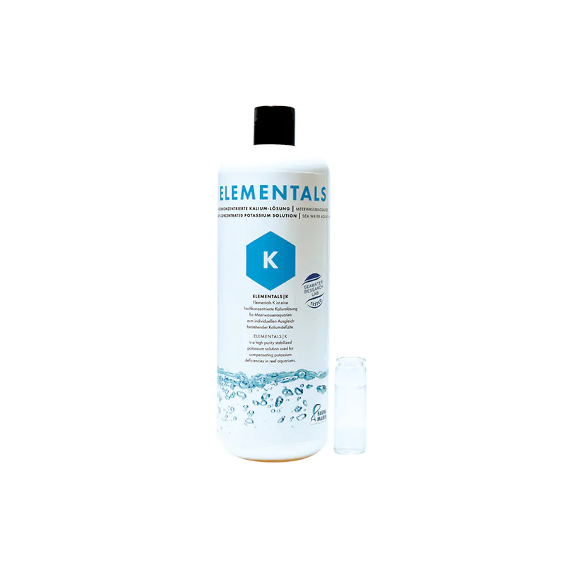 Fauna Marin Elementals K concentrated aquarium potassium supplement for coral growth and vibrant reef color