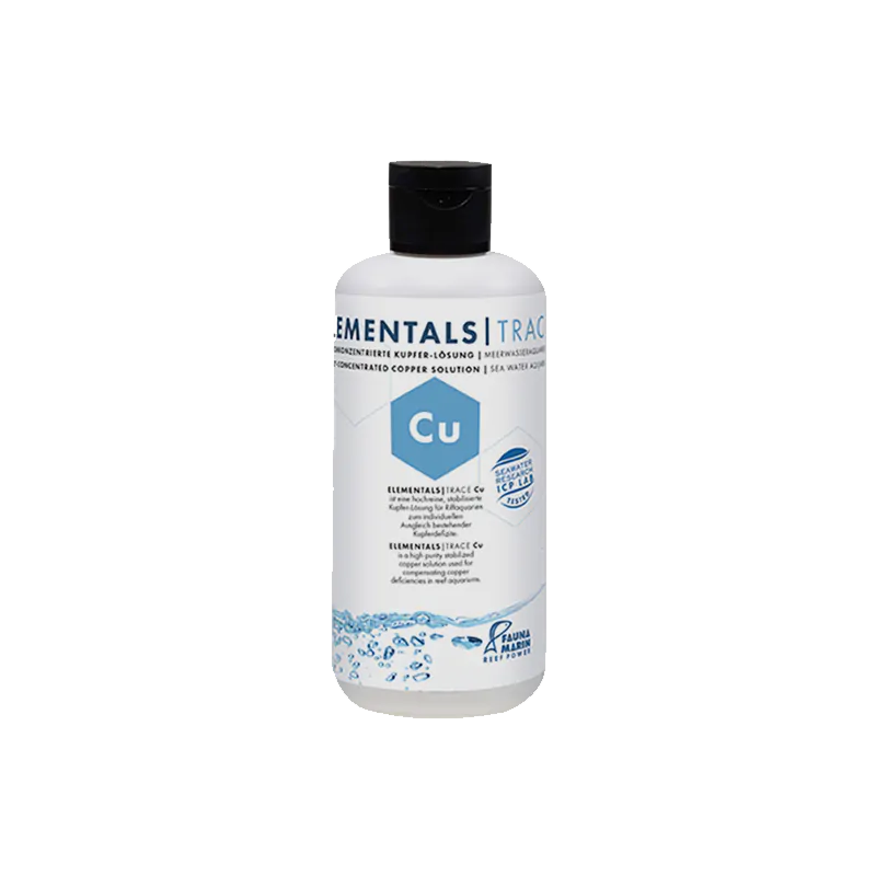 Fauna Marin Elementals Trace Copper 250 mL – reef copper additive for coral growth and balanced marine aquarium chemistry