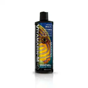 Brightwell Aquatics Vitamarin-M 250 mL vitamin supplement for marine aquariums, reef fish, corals, and saltwater invertebrates