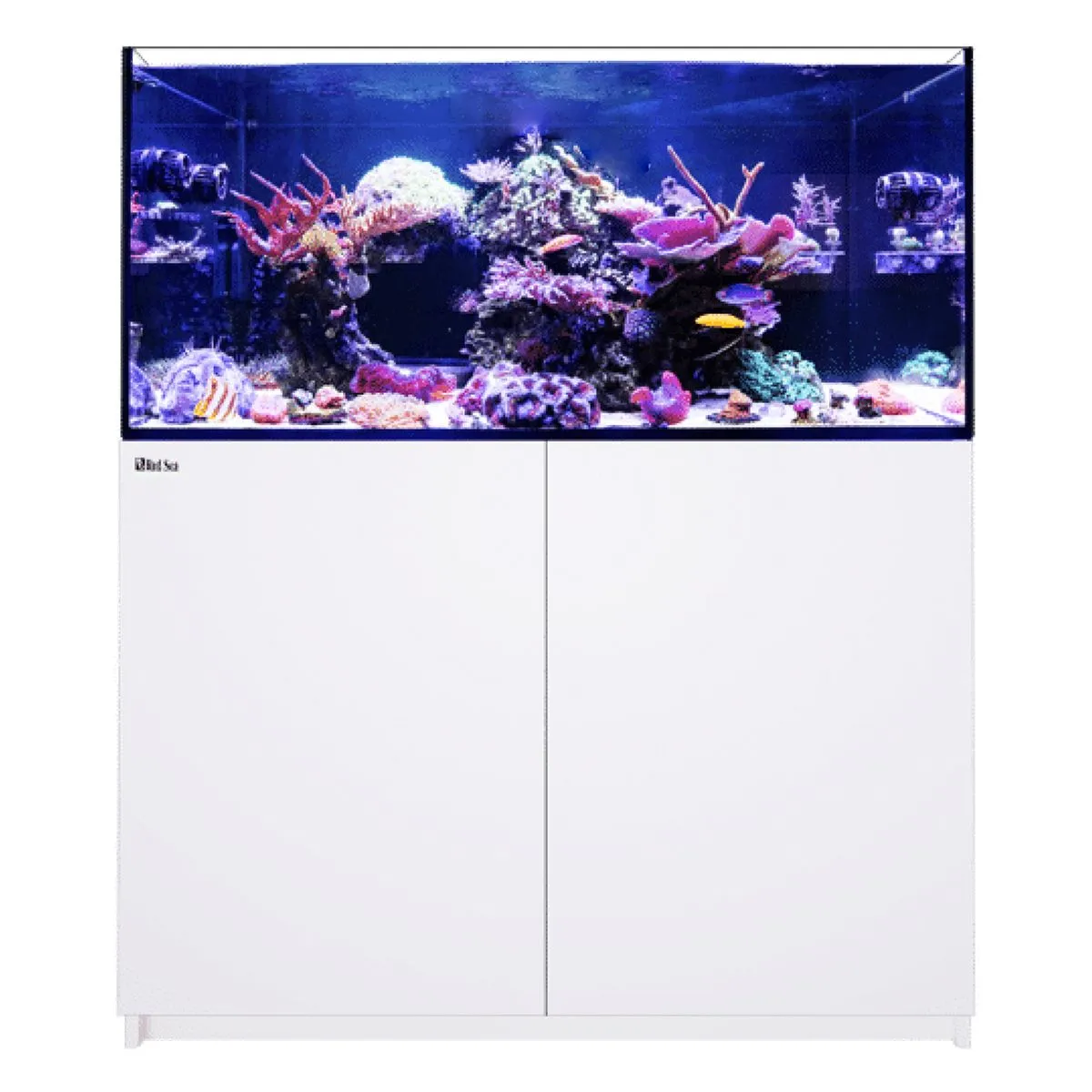 Reefer 350 G3 in White Aquarium with added on Reefer DC Skimmer 300