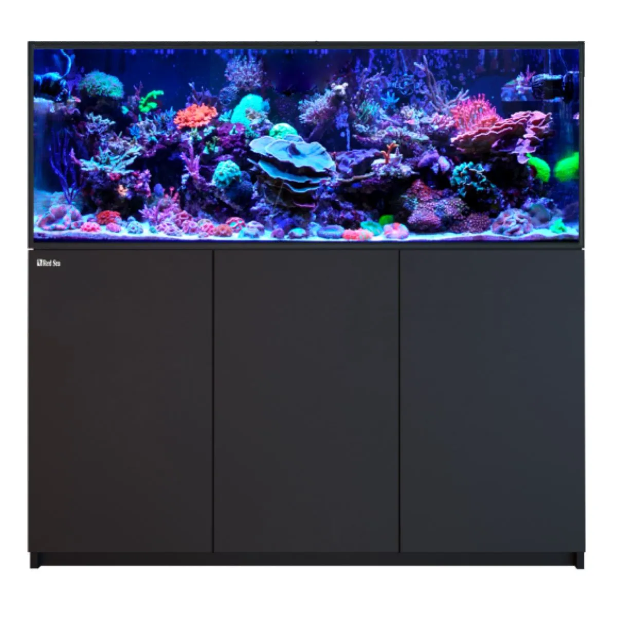 Red Sea REEFER 525 G3 Aquarium System with black cabinet and eurobraced rimless display