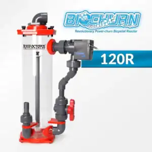 BioChurn 120R BioPellet Reactor installed externally for controlled reef tank carbon dosing