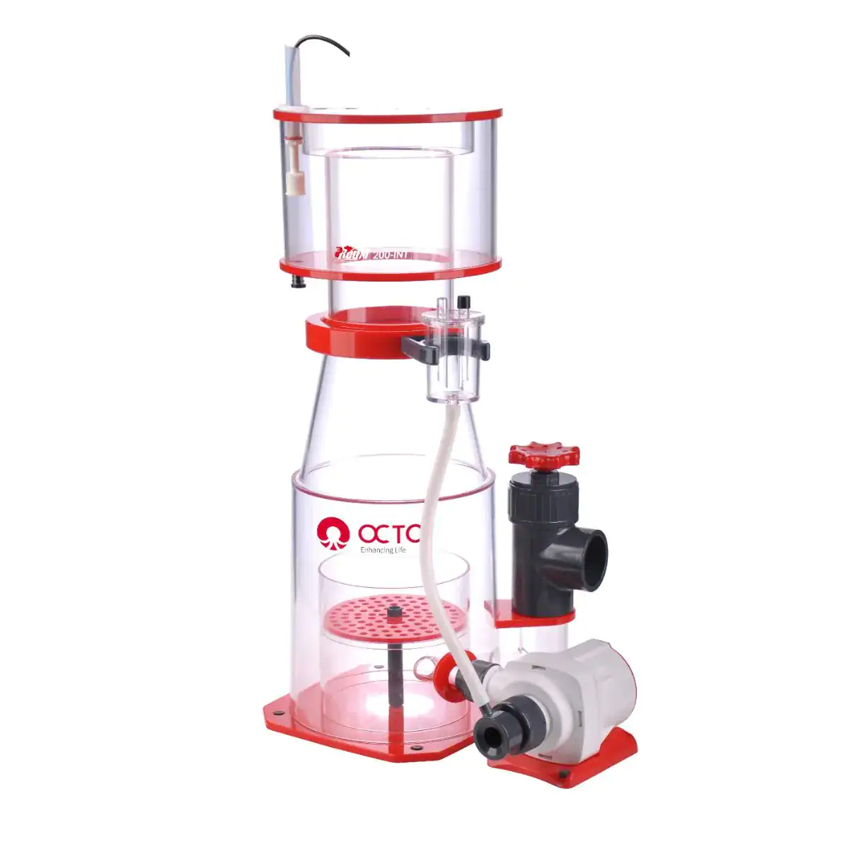 Reef Octopus Regal 200INT internal protein skimmer operating in sump with DC pump and cone body for reef tank nutrient control