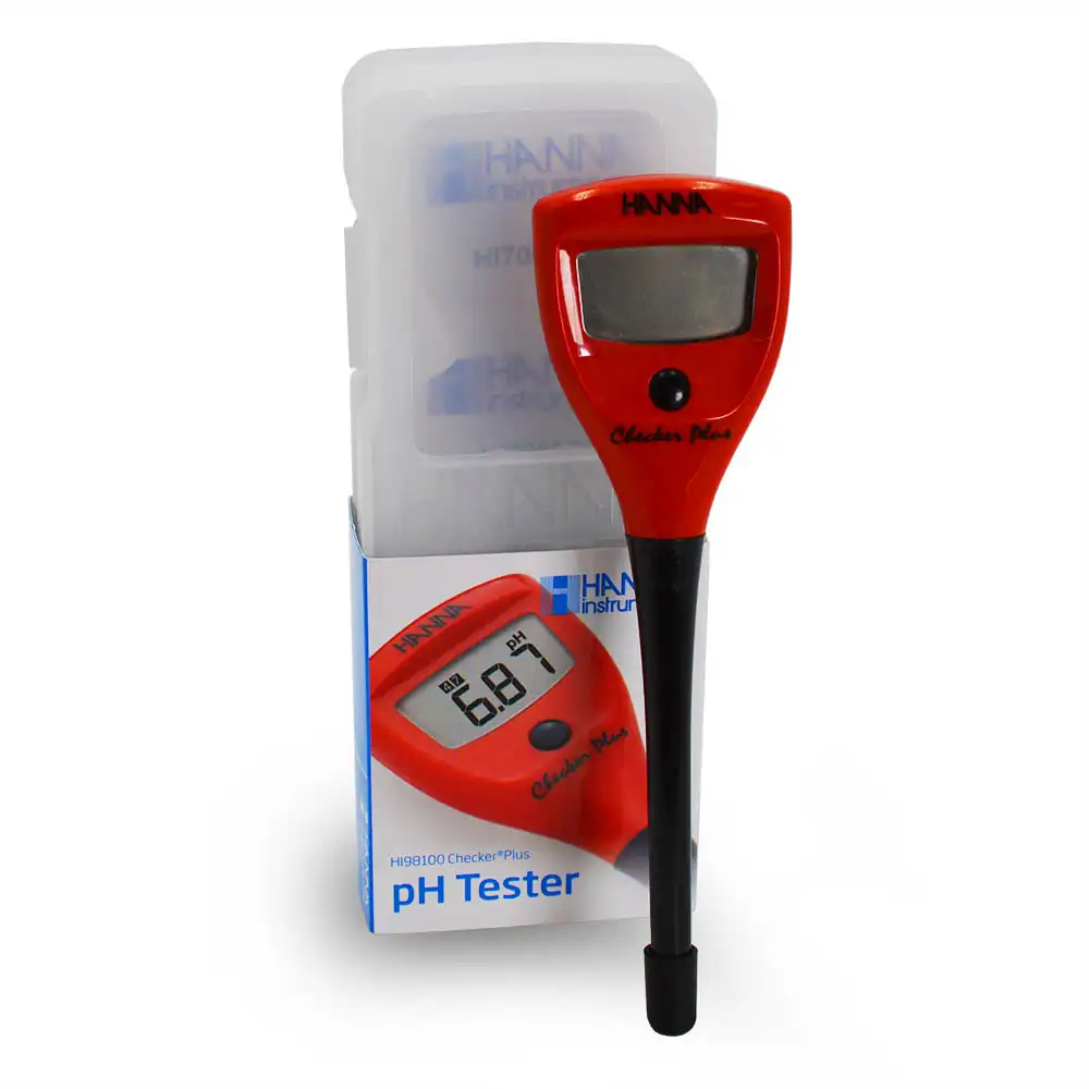 Hanna Instruments pH Meter Tester handheld digital water testing device with LCD display and probe